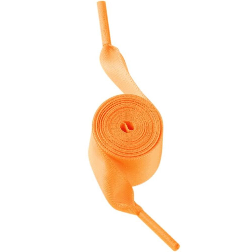 1 Pair Flat Satin Ribbon Wide Shoestrings Colorful Shoe Laces Orange
